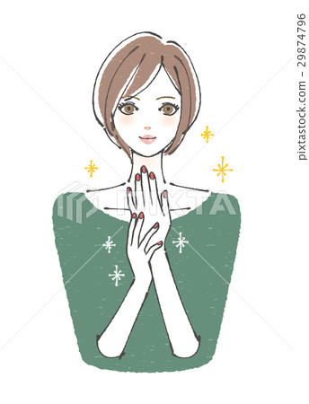 A woman with a nail shortcut 29874796