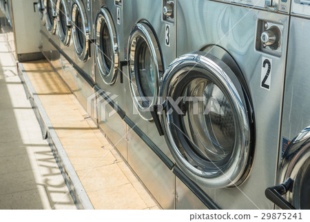 Laundry Machine in Public Laundromat store Laundry Machine in Public Laundromat store 29875241