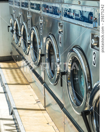 Laundry Machine in Public Laundromat store 29875242