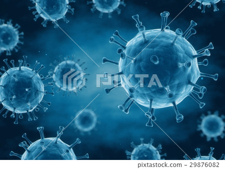 3D rendering Virus closeup 3D rendering Virus closeup 29876082