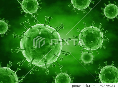 3D rendering Virus closeup 3D rendering Virus closeup 29876083