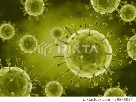 3D rendering Virus closeup 29876084