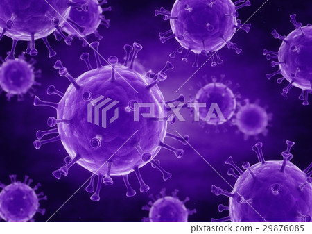 3D rendering Virus closeup 3D rendering Virus closeup 29876085