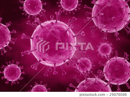 3D rendering Virus closeup 3D rendering Virus closeup 29876086