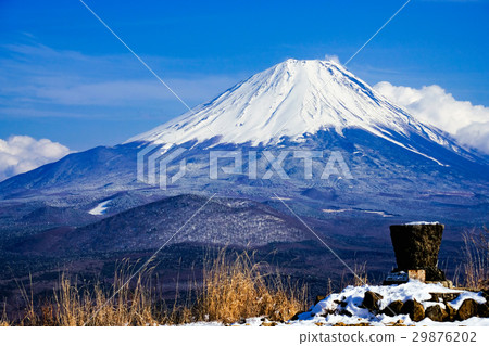 Mt. Fuji seen from Lake Shiho Panorama Mt. Fuji seen from Lake Shiho Panorama 29876202