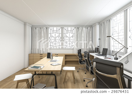 loft wood style working room - Stock Illustration [29876431] - PIXTA