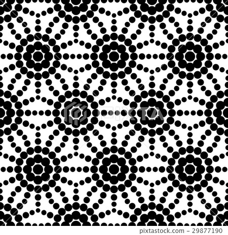 Black and white geometric circle seamless pattern - Stock Illustration ...