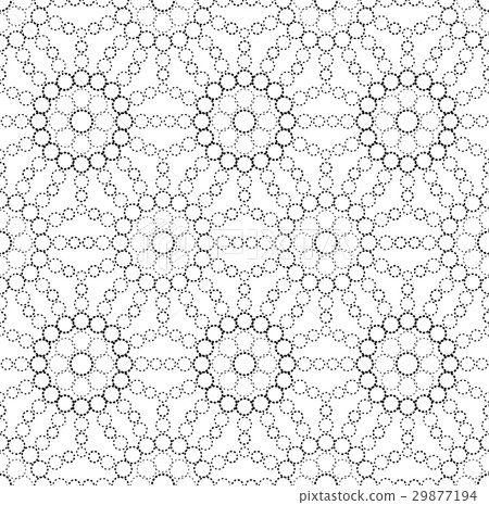 Black and white geometric circle seamless pattern - Stock Illustration ...