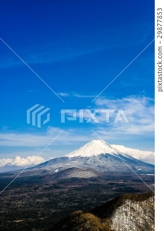 Mt. Fuji seen from Lake Shiho Panorama 29877853