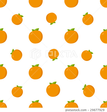 Seamless Pattern. Orange Fruits Background - Stock Illustration ...