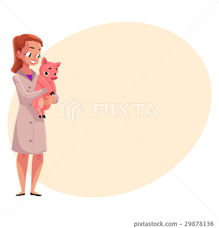 Woman, female veterinarian doctor, vet in medical 29878136