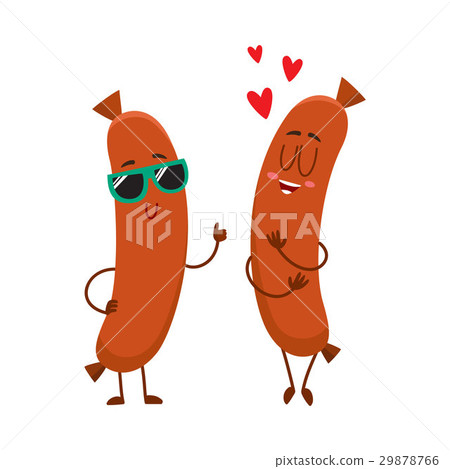 Couple of sausage characters, in sunglasses, thumb Couple of sausage characters, in sunglasses, thumb 29878766