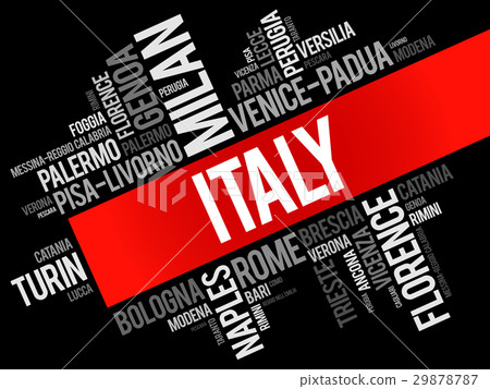 List of cities in Italy, word cloud List of cities in Italy, word cloud 29878787