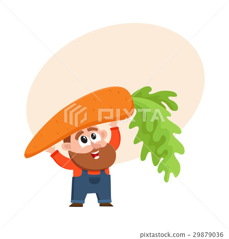 Funny farmer, gardener character in overalls 29879036