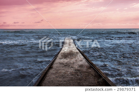 old stone bridge goes into the water old stone bridge goes into the water 29879371