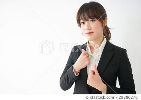 A young Japanese business woman off his jacket 29880276