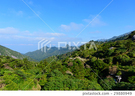 鹿兒島屋久島Miyanoura的山脈dake Okutake 鹿兒島屋久島Miyanoura的山脈dake Okutake 29880949