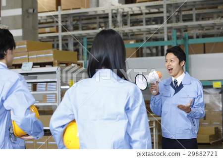 A morning glory scenery worker to check safety A morning glory scenery worker to check safety 29882721