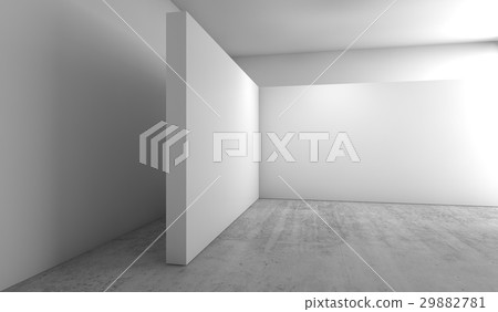 Abstract empty white interior background, 3d - Stock Illustration ...