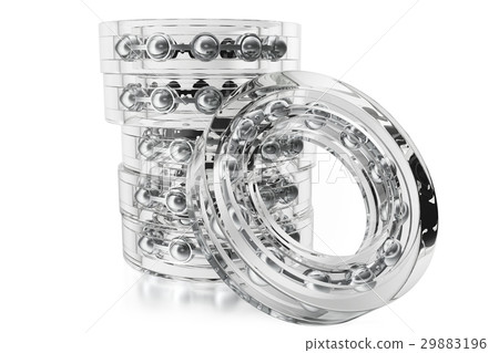 Glass bearings on a white background from Glass bearings on a white background from 29883196