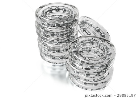 Glass bearings on a white background from Glass bearings on a white background from 29883197