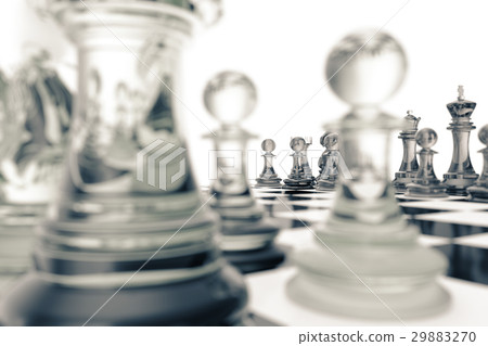 Concept of board games, chess fights isolated on Concept of board games, chess fights isolated on 29883270