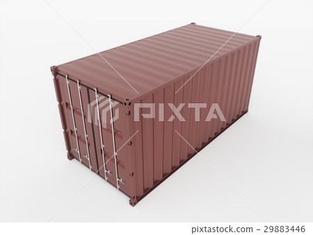 3D rendering Isolated cargo container 3D rendering Isolated cargo container 29883446