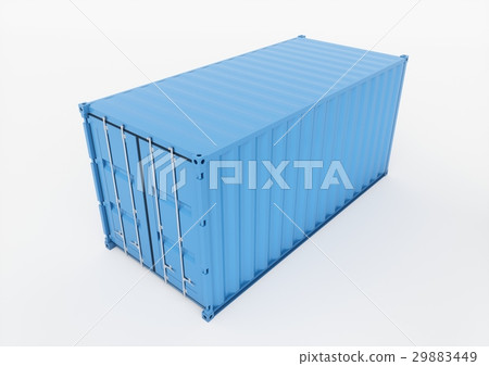 3D rendering Isolated cargo container 3D rendering Isolated cargo container 29883449