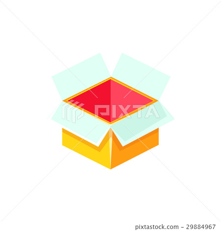 Yellow Empty Gift Box Without Present, Decorative Yellow Empty Gift Box Without Present, Decorative 29884967