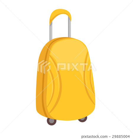 Stylish Yellow Suitcase On Wheels With Telescopic 29885004