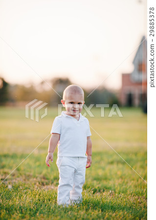 Happy little boy outside Happy little boy outside 29885378