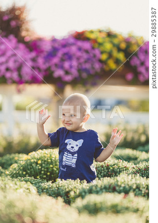 Happy little boy outside Happy little boy outside 29885387