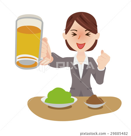 Business woman beer 29885482