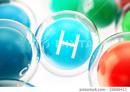 Vitamin H , isolated on white background. Symbol Vitamin H , isolated on white background. Symbol 29886411