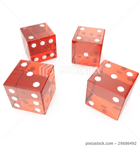 Transparent red cubes on a white background 29886492