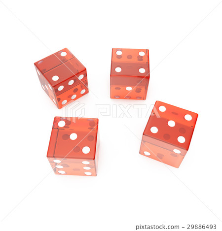 Transparent red cubes on a white background 29886493