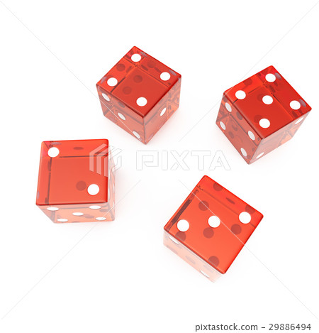 Transparent red cubes on a white background 29886494