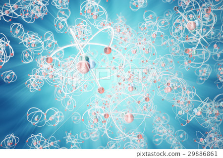 Atom background, shining nuclear model atoms and 29886861