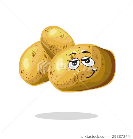 Funny potato character cartoon mascot vector 29887244