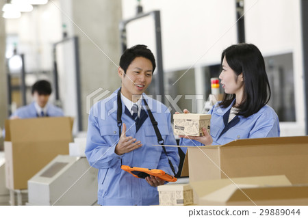 配送業務形象倉庫工廠製造運輸運輸物流盒裝包裝檢驗配件 29889044