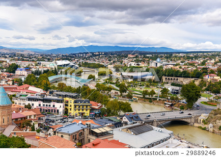 View of city center Tbilisi. Georgia View of city center Tbilisi. Georgia 29889246