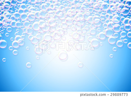 Soap bubbles abstract blue background with rainbow Soap bubbles abstract blue background with rainbow 29889773