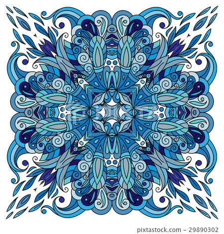 Ornamental doodle floral pattern, design for Ornamental doodle floral pattern, design for 29890302