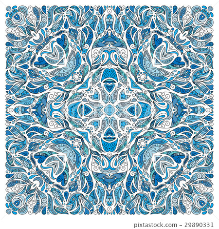 Hand drawn floral pattern. Wrapping decoration 29890331