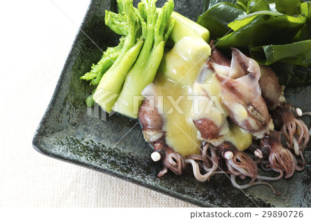 Vinegared味噌湯用螢火蟲烏賊和鱈魚芽8 29890726