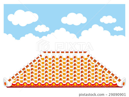 Red tile roof 29890901