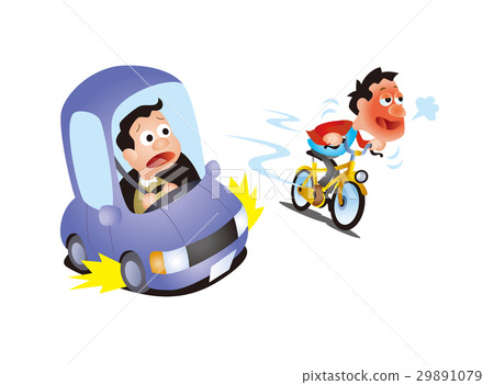 Traffic safety illustration, drunk driving of bicycles 29891079