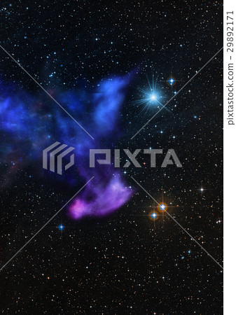 Star field in space and a nebulae. 3D rendering 29892171