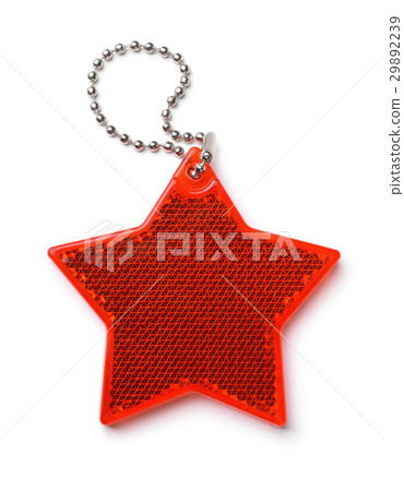 Top view of red star safety reflector 29892239