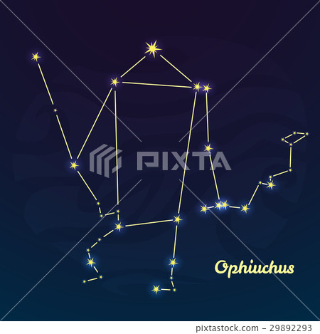 Ophiuchus constellation vector illustration 29892293